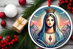 Round Christmas Ornament Sublimation|Clipart Product Image 1