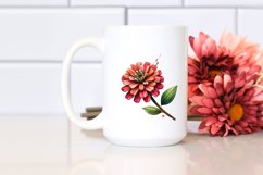 Abstract Wooden Stained Zinnia Clipart Product Image 2