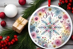 Round Christmas Ornament Sublimation|Clipart Product Image 2