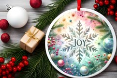 Round Christmas Ornament Sublimation|Clipart Product Image 2