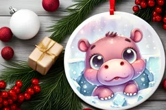 Round Christmas Ornament Sublimation|Clipart Product Image 2