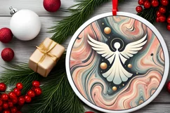 Round Christmas Ornament Sublimation|Clipart Product Image 1