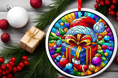 Round Christmass Ornament PNG Product Image 2