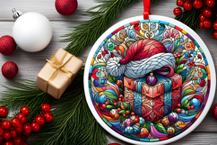Round Christmass Ornament PNG Product Image 2