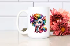 Cute Baby Unicorn Playing PNG Product Image 2