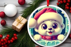 Round Christmas Ornament Sublimation|Clipart Product Image 2