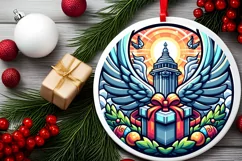 Round Christmas Ornament Sublimation|Clipart Product Image 2