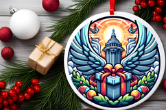 Round Christmass Ornament PNG Product Image 2