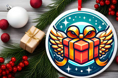 Round Christmass Ornament PNG Product Image 2