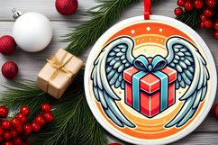 Round Christmas Ornament Sublimation|Clipart Product Image 2