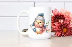 Cute Baby Chicken, Winter Clothes PNG Product Image 2