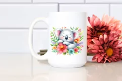 Colorful Watercolor Cute Baby Koala | Summer Sticker Clipart Product Image 2