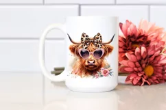 Elegant Highland Cow Animal Print | Clipart Product Image 2