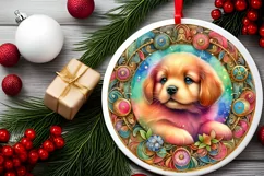 Round Christmas Ornament Sublimation|Clipart Product Image 2