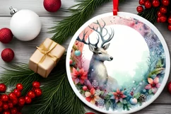 Watercollor Reindeer Christmas Sublimation PNG Product Image 2
