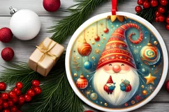 Round Christmas Ornament Sublimation|Clipart Product Image 2