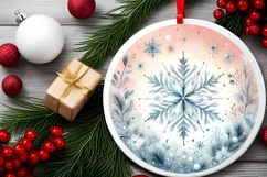 Round Christmas Ornament Sublimation|Clipart Product Image 2