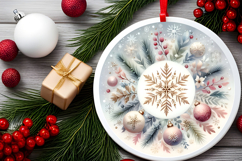 Round Christmass Ornament PNG Product Image 2