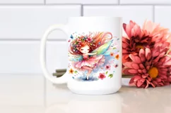 Small Cute Fairy Tumbling with Petals | Sublimation | Product Image 2