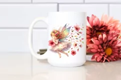 Small Cute Fairy Tumbling with Petals | Sublimation | Product Image 2
