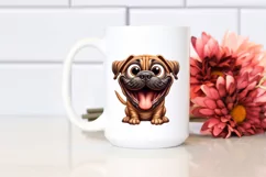 Crazy Watercolor Bullmastiff with Popping Eyes | Sublimation Product Image 2