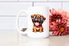Crazy Watercolor Bullmastiff with Popping Eyes | Sublimation Product Image 2