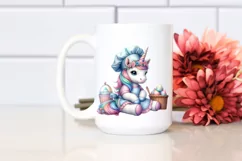 Baby Unicorn with Baker's Apron, PNG Product Image 2