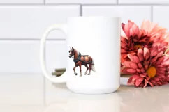 Vintage Horse Wagon with Fireworks Clipart Product Image 2