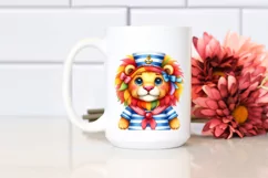 Colorful Lion in Sailor Suit | Clipart Product Image 2