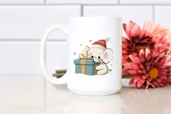 Cute Winter Elephant Clipart PNG Product Image 2