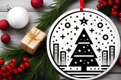 Round Christmas Ornament Sublimation|Clipart Product Image 2