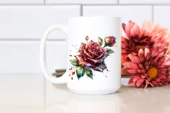 Detailed Shiny Rose Metallic Watercolor | Clipart Product Image 2