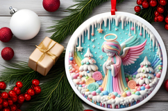 Round Christmass Ornament PNG Product Image 2