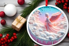 Round Christmas Ornament Sublimation|Clipart Product Image 2