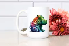 Vibrant Hippo with Flowers PNG Product Image 2