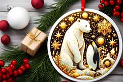 Round Christmass Ornament PNG Product Image 2