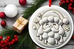 Round Christmas Ornament Sublimation|Clipart Product Image 1
