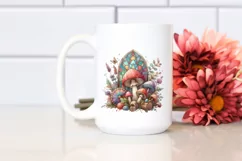Wooden Mushroom Watercolor Splash PNG Product Image 2
