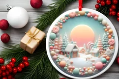 Molten Candy Christmas Ornament Sublimation PNG Product Image 2