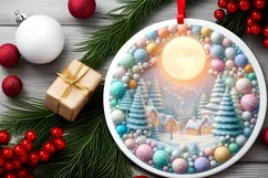 Pastell Christmass Scene Molten Candy PNG Product Image 2