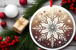 Round Christmass Ornament PNG Product Image 2
