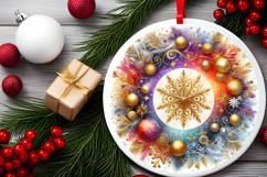 Round Christmass Ornament PNG Product Image 2