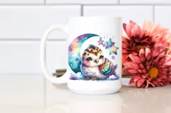 Colorful Baby Ptarmigan with Moon and Stars Product Image 2