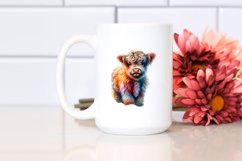 Colorful Swedish Countryside Cow PNG Product Image 2