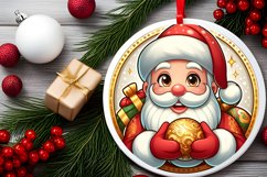 Round Christmas Ornament Sublimation|Clipart Product Image 1