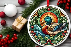 Round Christmas Ornament Sublimation|Clipart Product Image 1