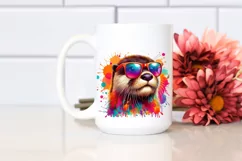 Otter Quirky Colorful Sunglasses Clipart Product Image 2