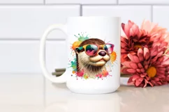 Otter Quirky Colorful Sunglasses Clipart Product Image 2