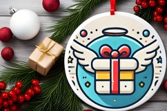 Round Christmas Ornament Sublimation|Clipart Product Image 1