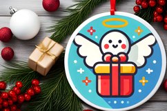 Round Christmas Ornament Sublimation|Clipart Product Image 1